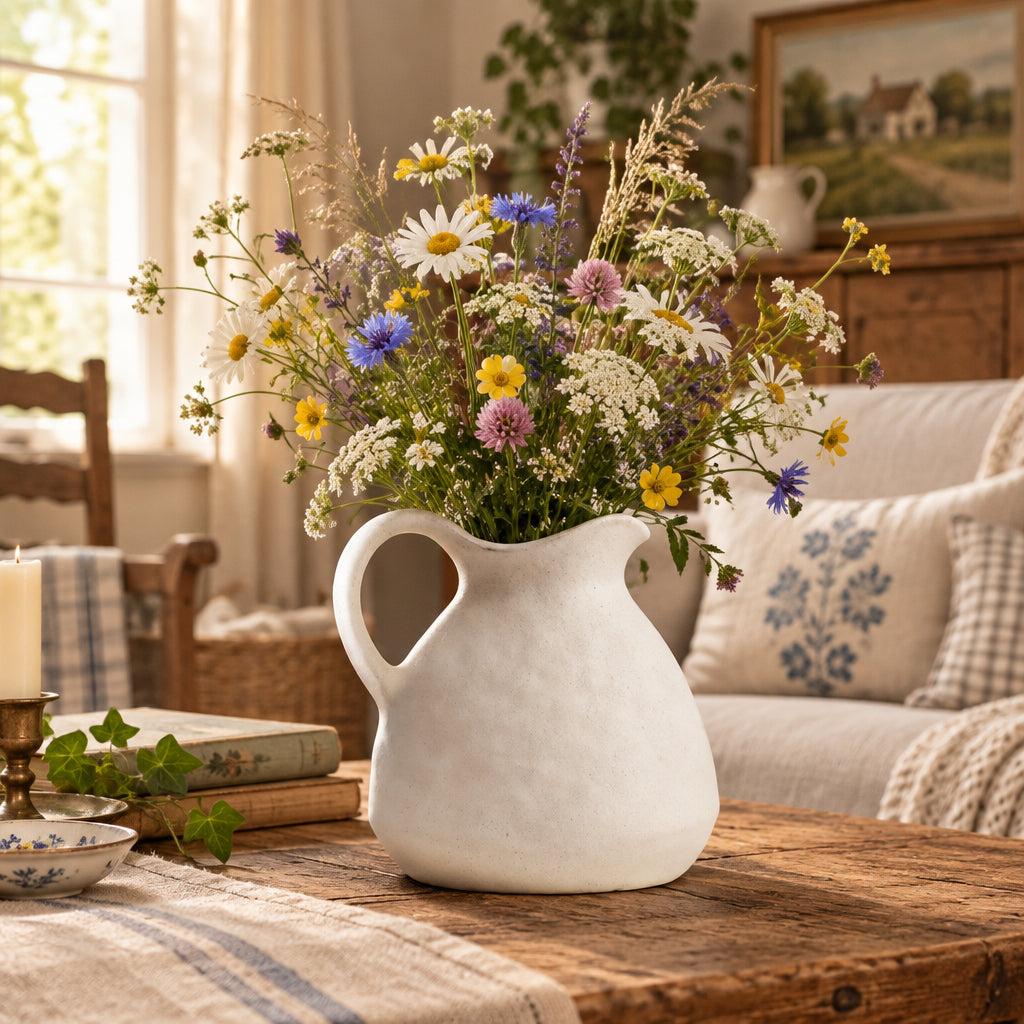 Petite White Ceramic Vase