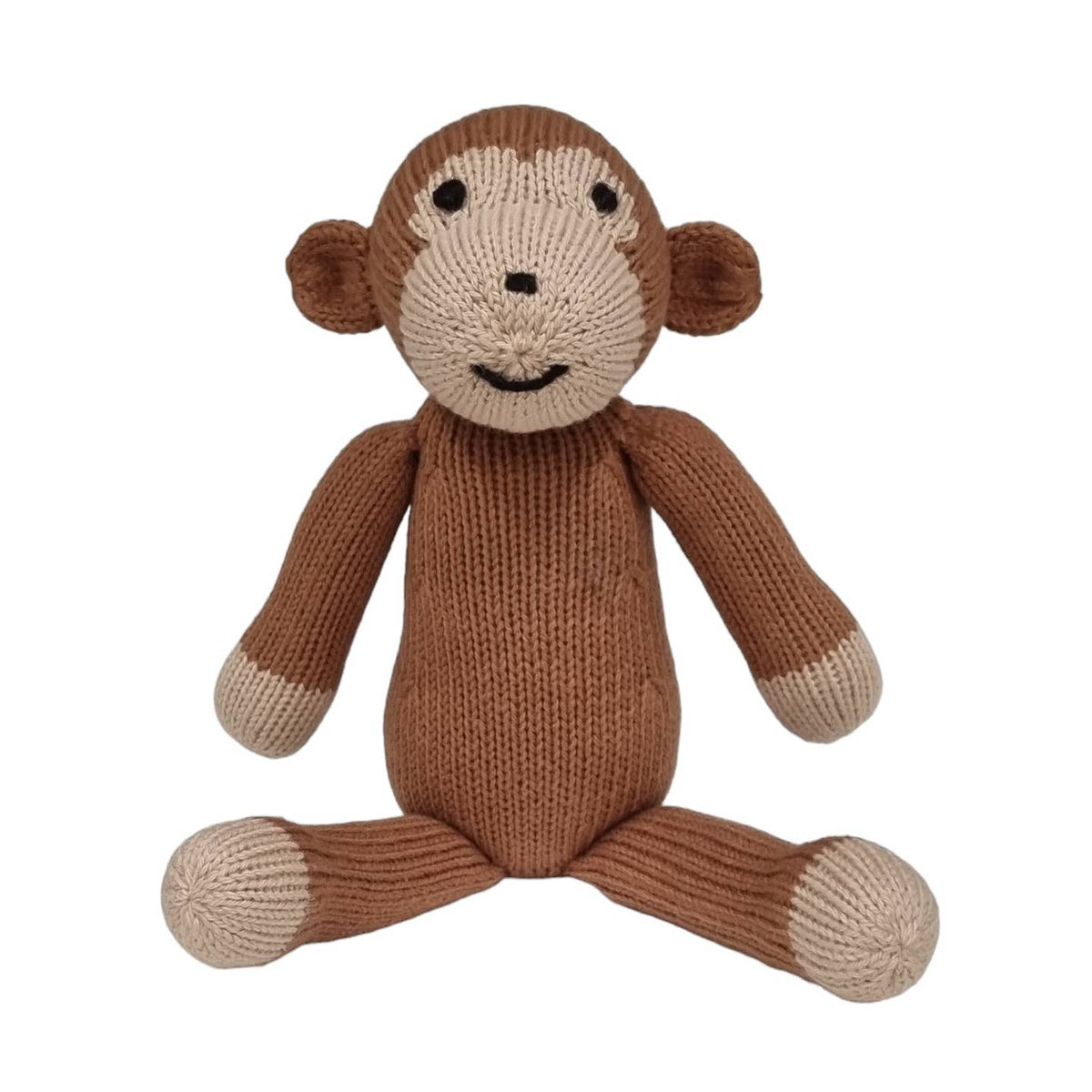 Handmade Knit Monkey, Fair Trade Cotton Toy