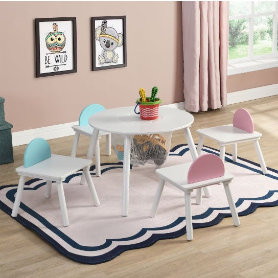 Kids’ Wooden Table & Two-Bench Set