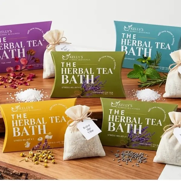 Lavender & Goat’s Milk Herbal Bath Tea – Set of 4