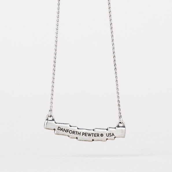 Stepping Stone Wildflower Pewter Pendant Necklace