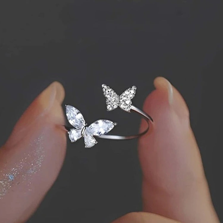 Sterling Silver Adjustable Butterfly Ring