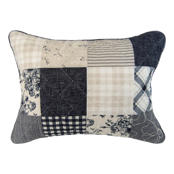Augusta Neutral Patchwork Cotton Quilt Set | Queen
