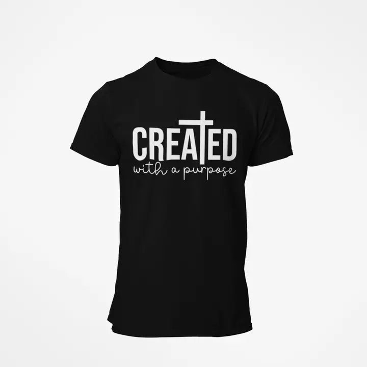 Created Christian Cotton Graphic T-Shirt