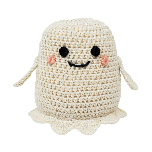 Crochet Ghost, Fair Trade Cotton Halloween Toy