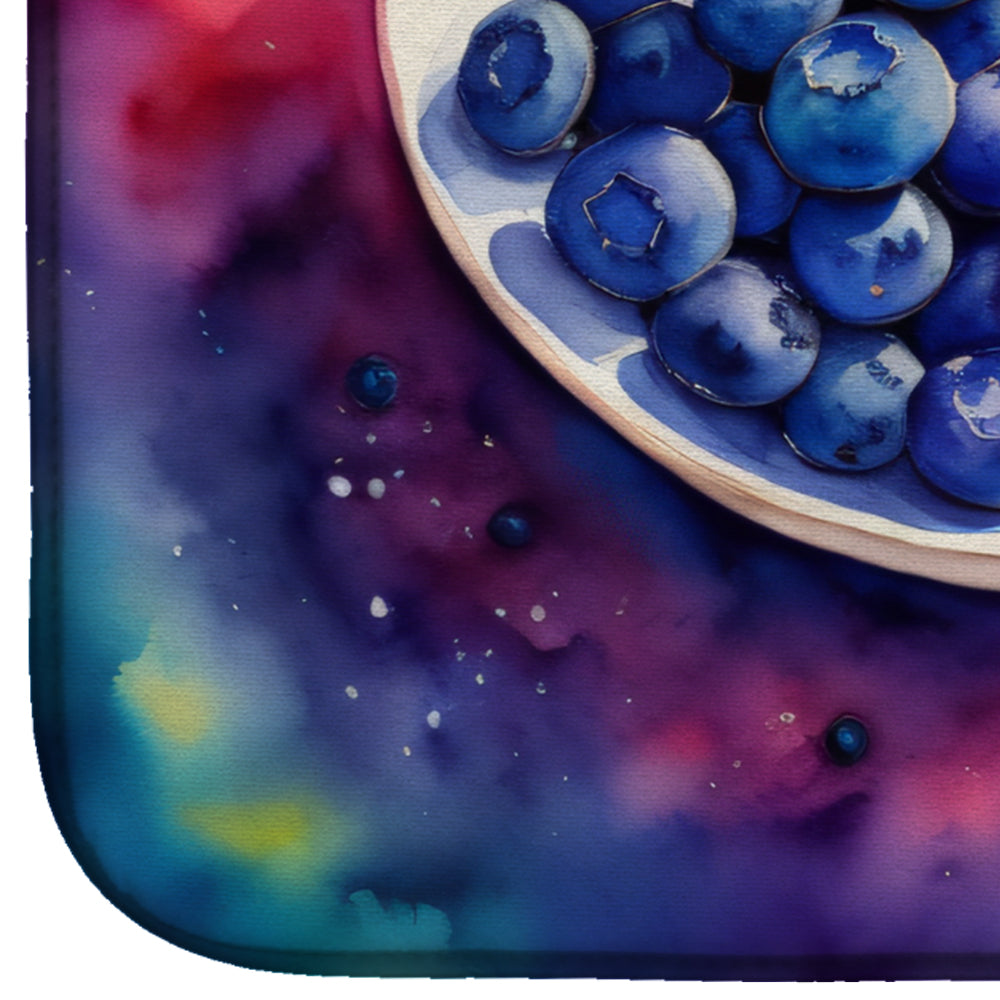 Colorful Blueberries Dish Drying Mat