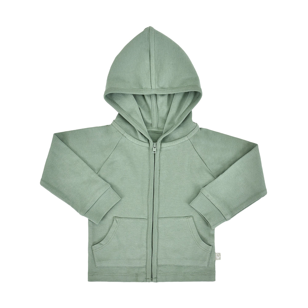 Basil Green Organic Cotton Baby & Toddler Hoodie