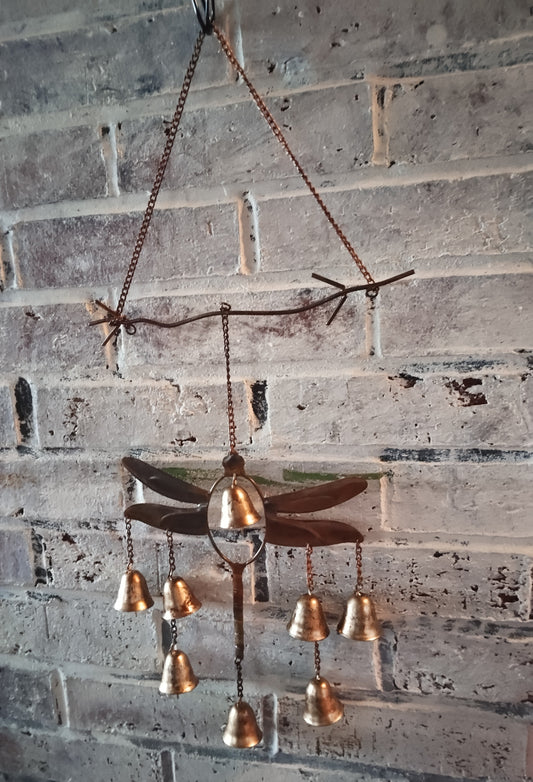 Handmade Dragonfly Wind Chimes – 24”