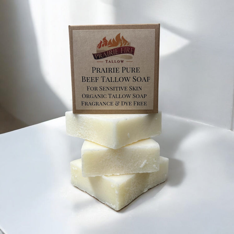 Handcrafted Grass-Fed Tallow Soap, Set of 3