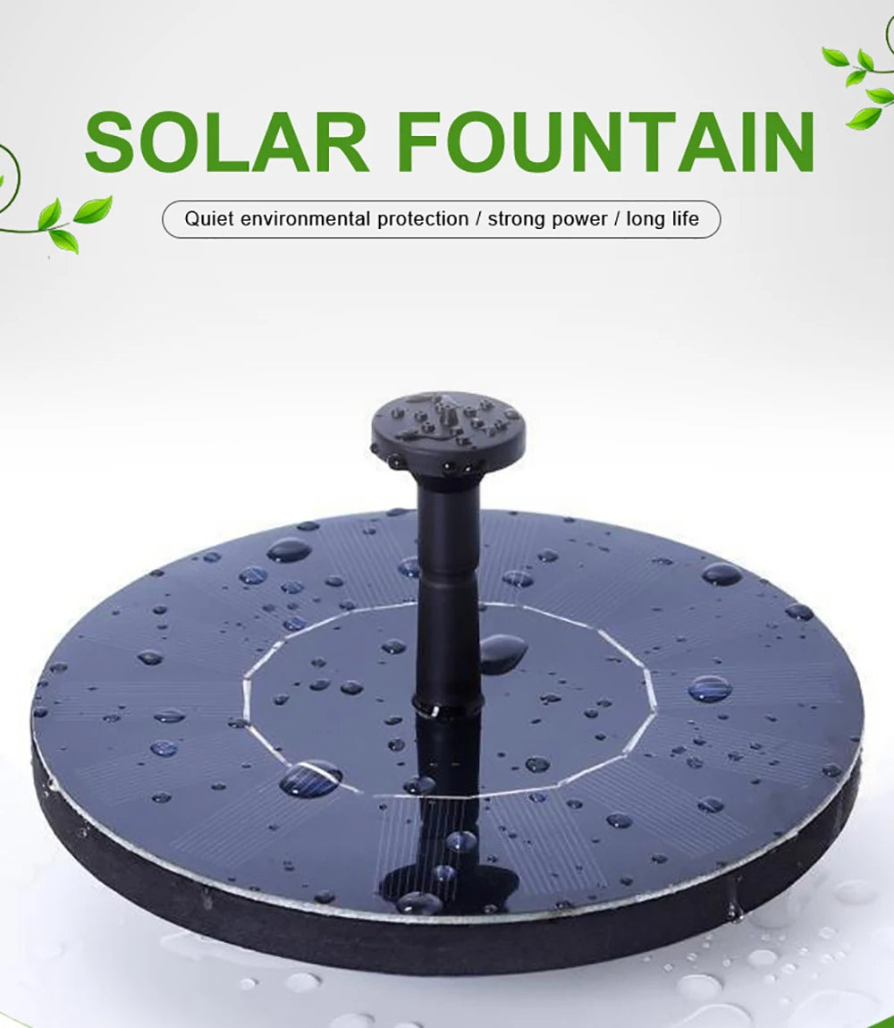 Mini Solar Floating Fountain Pump – Outdoor Bird Bath, Pool, Pond & Waterfall Garden Decoration