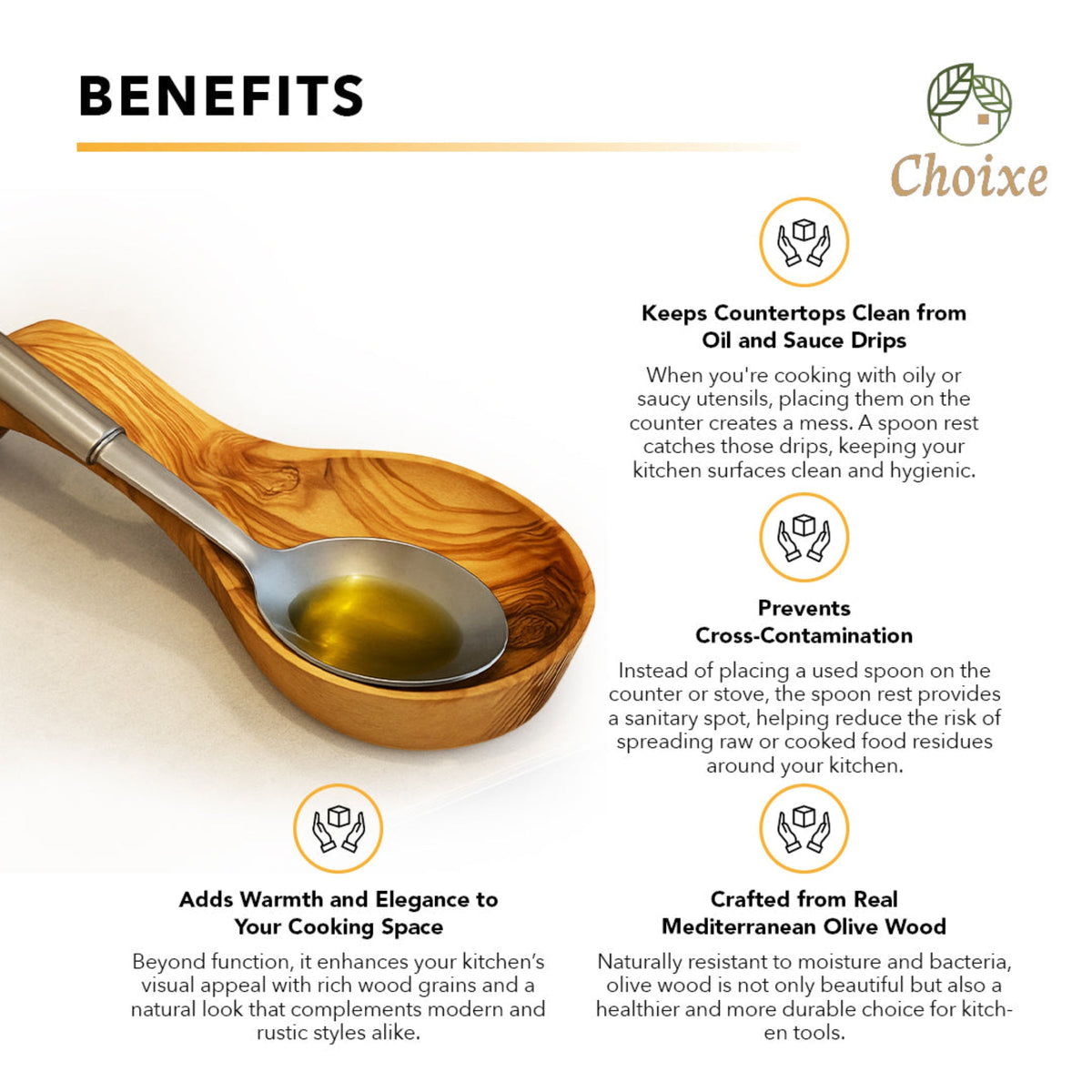 Olive Wood Spoon Rest