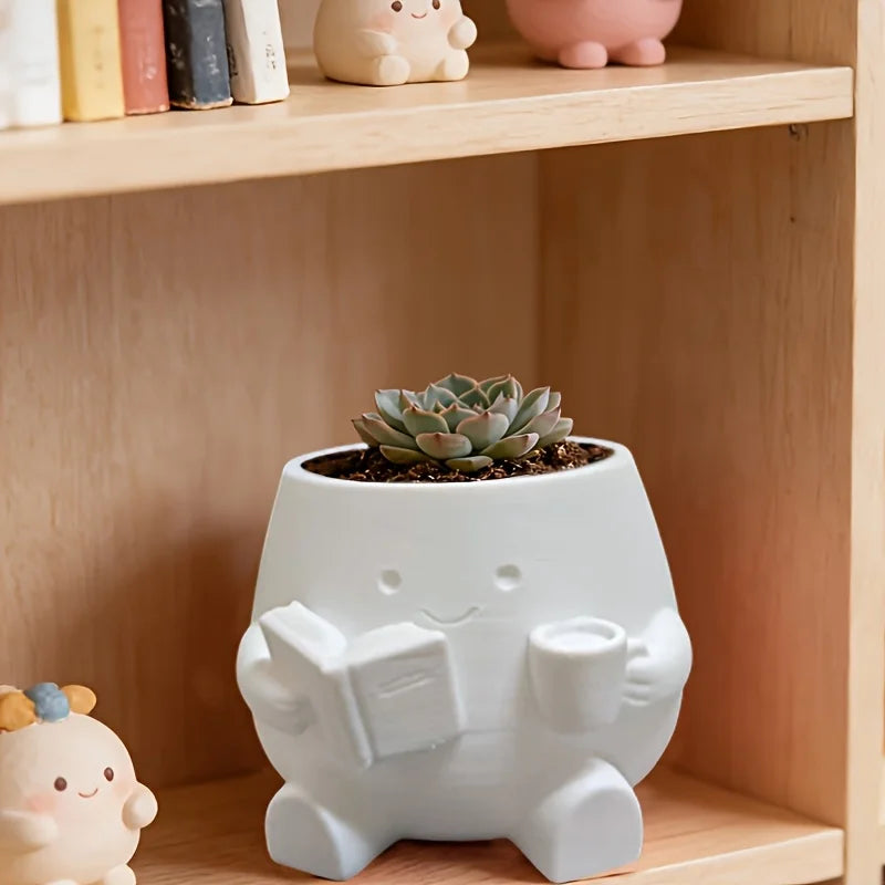 3D printed minimalist flower pots, Reader Companion Flower Pots, Heartfelt Flower Pots, Calm Flower Pots, Succulent Flower Pots