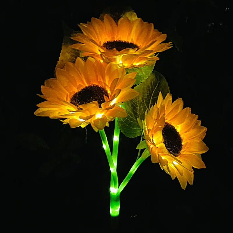 Solar Sunflower Garden Stake Light – Warm White LED