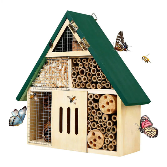 Wooden Insect Hotel & Bee House