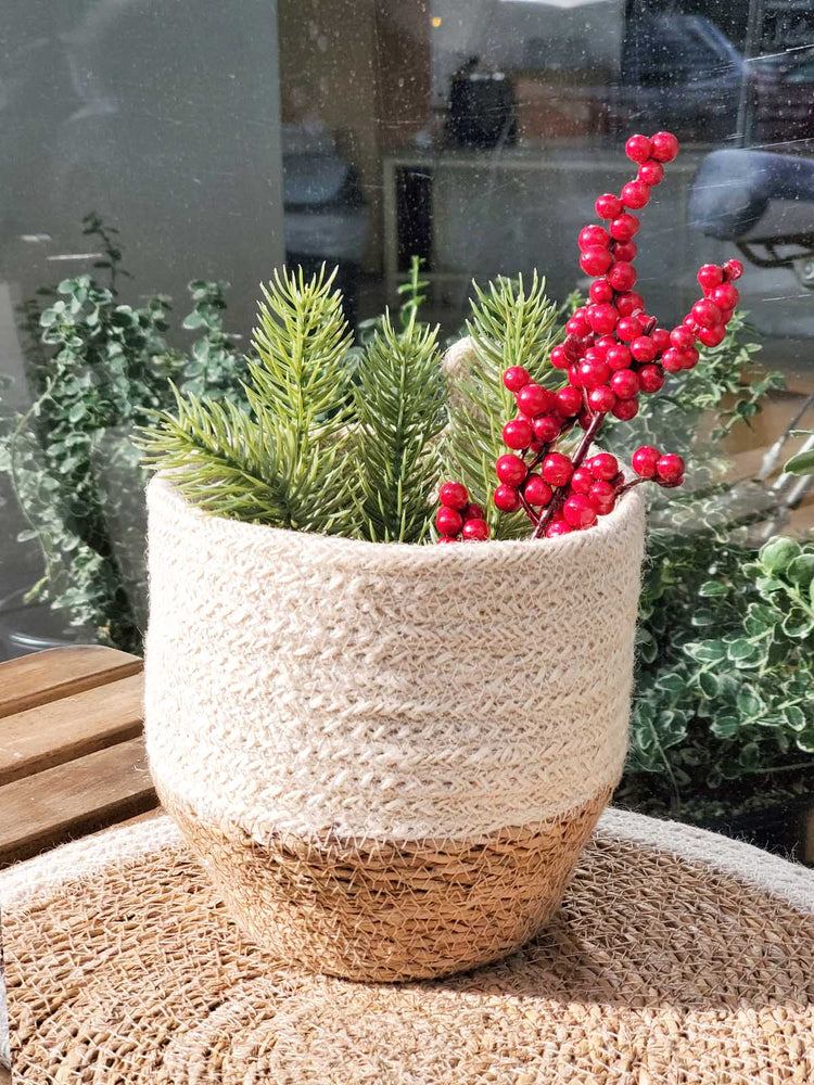 Amari Handwoven Jute & Seagrass Bins, Set of 2