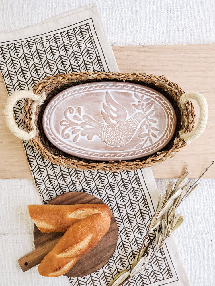 Bird Terracotta Bread Warmer Gift Set