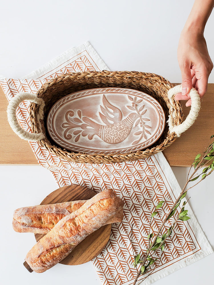 Bird Terracotta Bread Warmer Gift Set