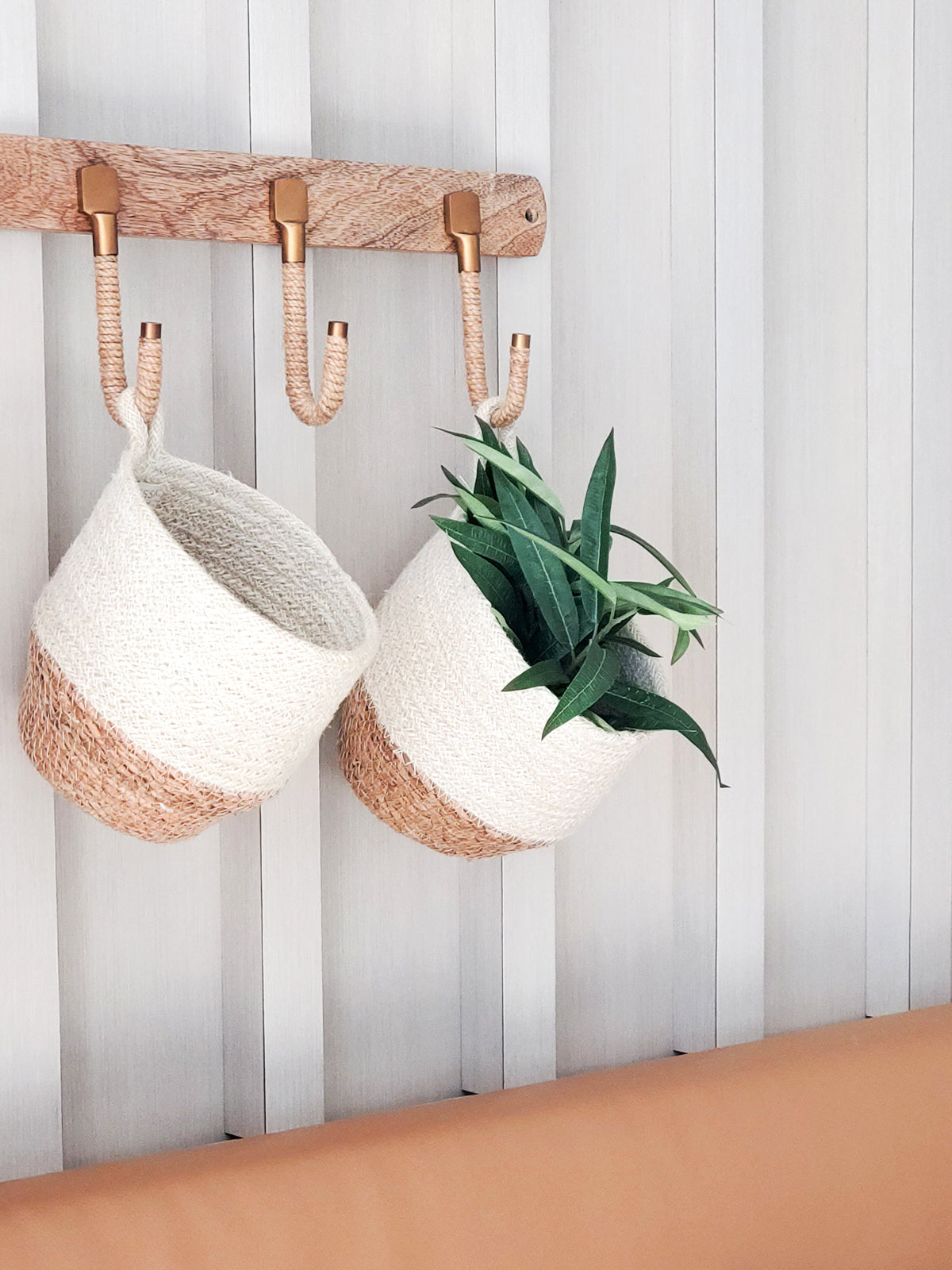Amari Handwoven Jute & Seagrass Bins, Set of 2