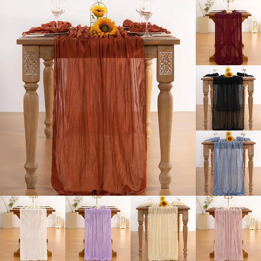 Gauze Cheesecloth Table Runner — Boho Fall & Wedding Decor