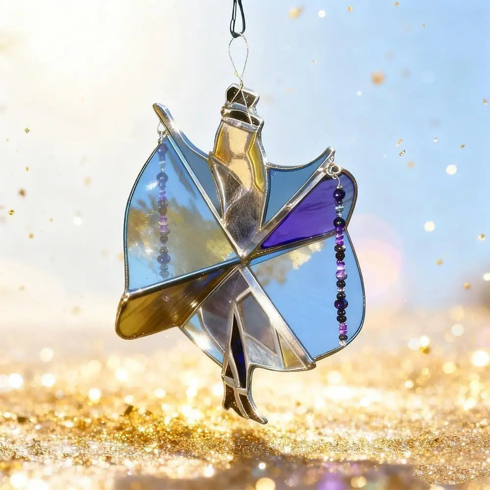 Handmade stained glass spinner