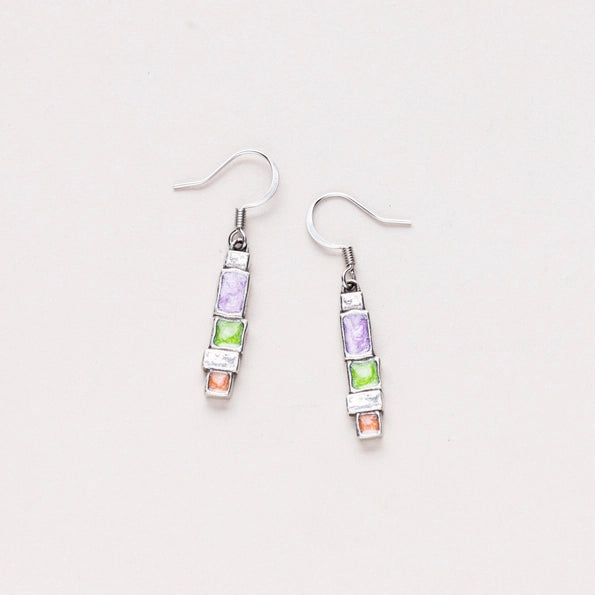 Stepping Stone Wildflower Pewter Earrings