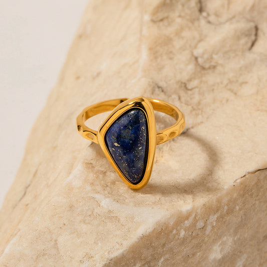 Gold Triangle Statement Ring