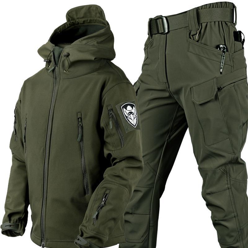 Outdoor Shark Skin Warm Camouflage Jacket Set