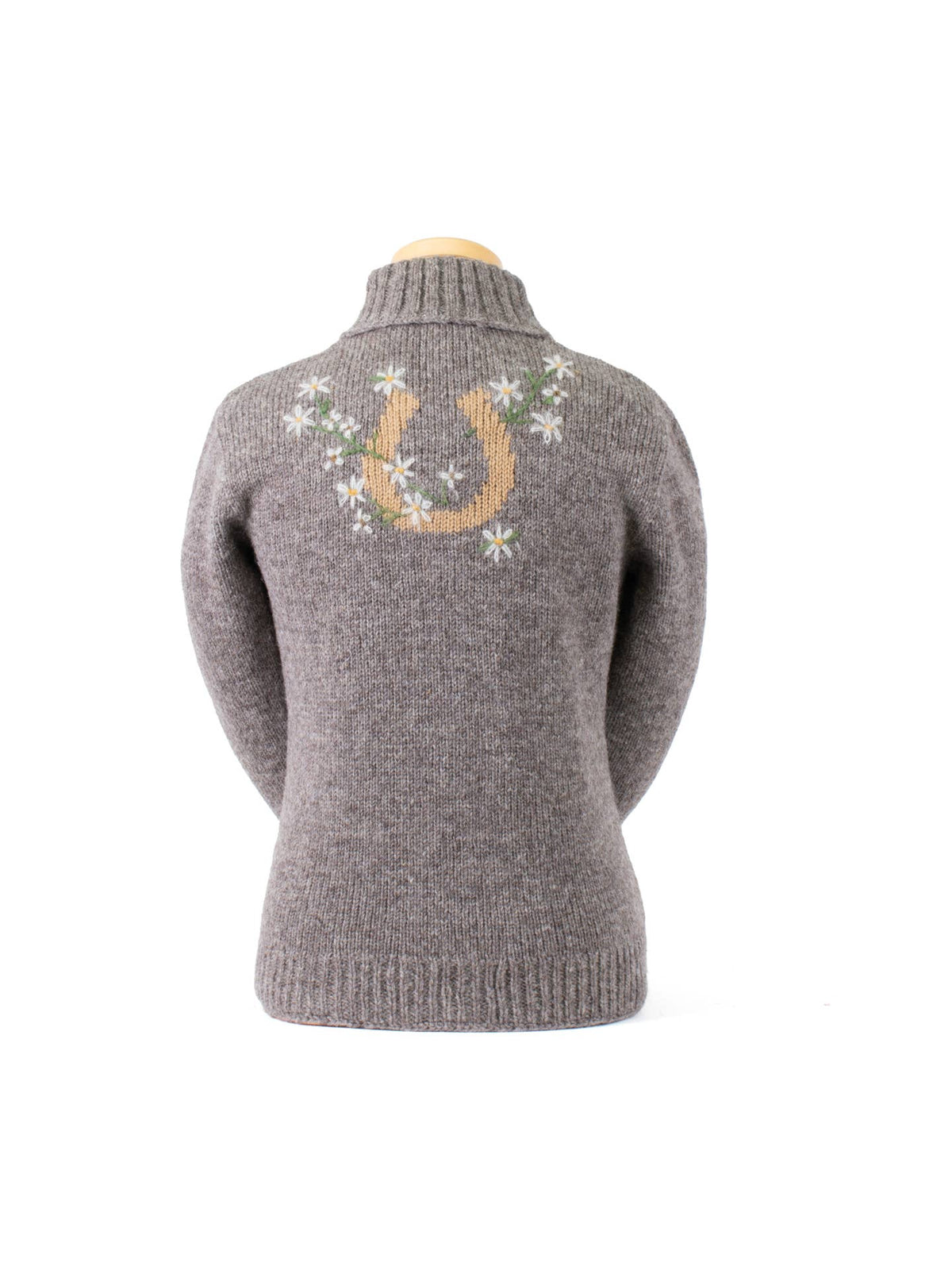 Lucky Daisy Embroidered Wool Cardigan