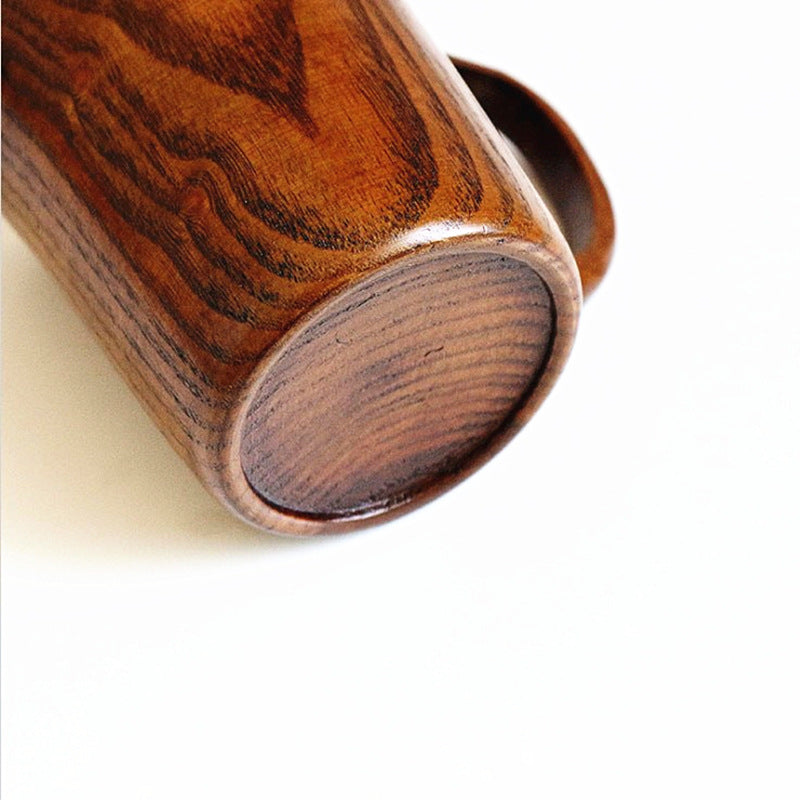 Handcrafted Jujube Wood Mug with Handle – Natural & Artisan