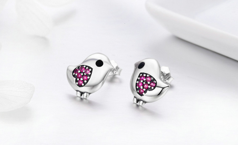 Bird Stud Earrings - Animal Design