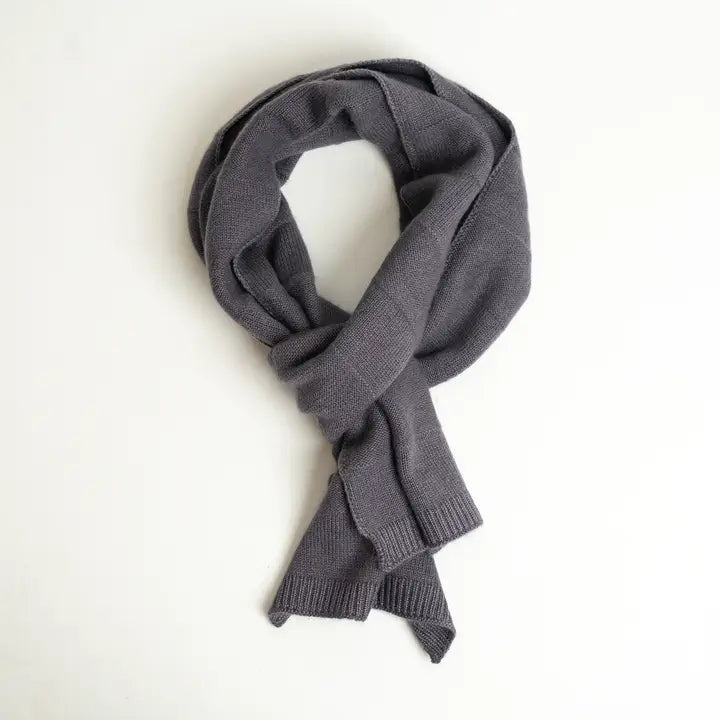 Black & Blue Checkered Pure Cashmere Scarf