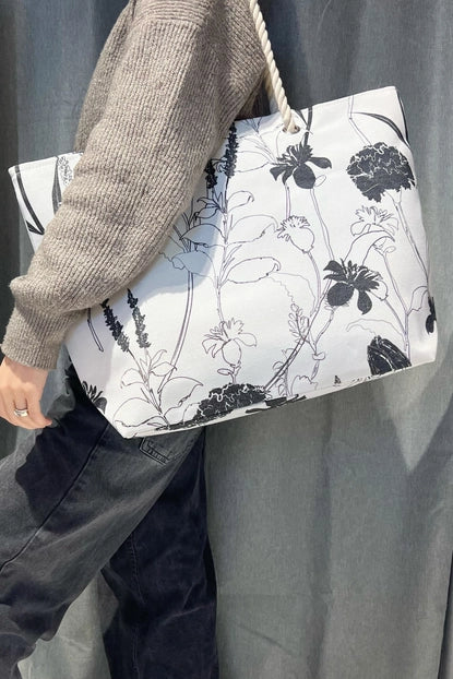 Capri Italian Botanical Print Tote Bag