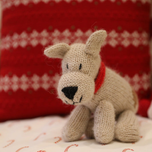 Handmade Knit Corgi Dog, Fair Trade Plush Toy