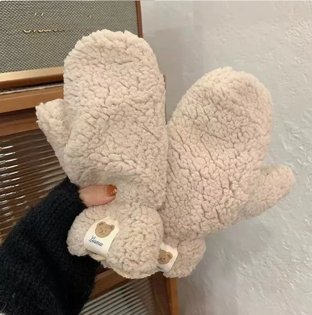 Women's Embroidered Winter Mittens