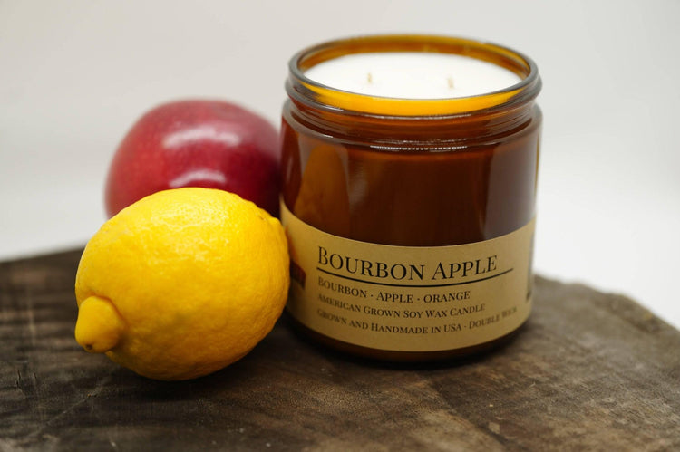 Bourbon Apple Double-Wick Soy Candle, 14.5 oz