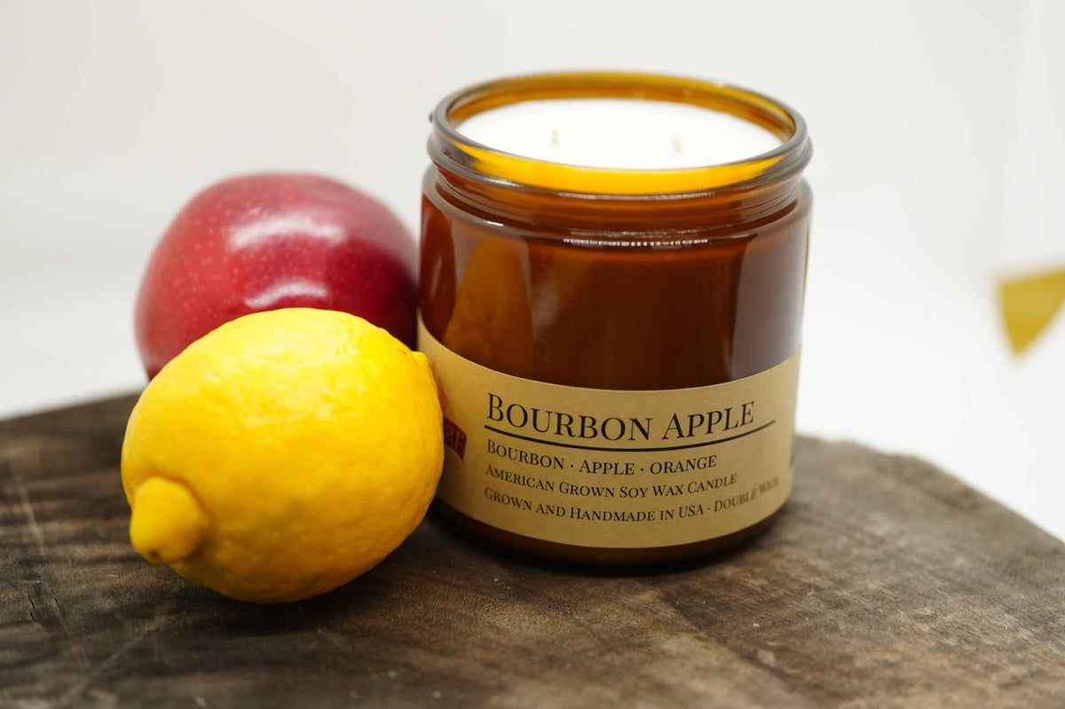 Bourbon Apple Double-Wick Soy Candle, 14.5 oz