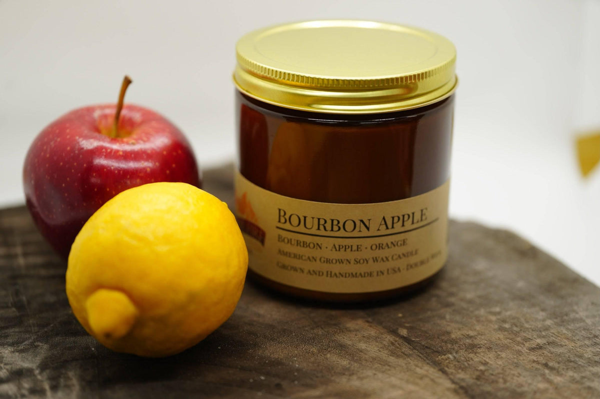 Bourbon Apple Double-Wick Soy Candle, 14.5 oz