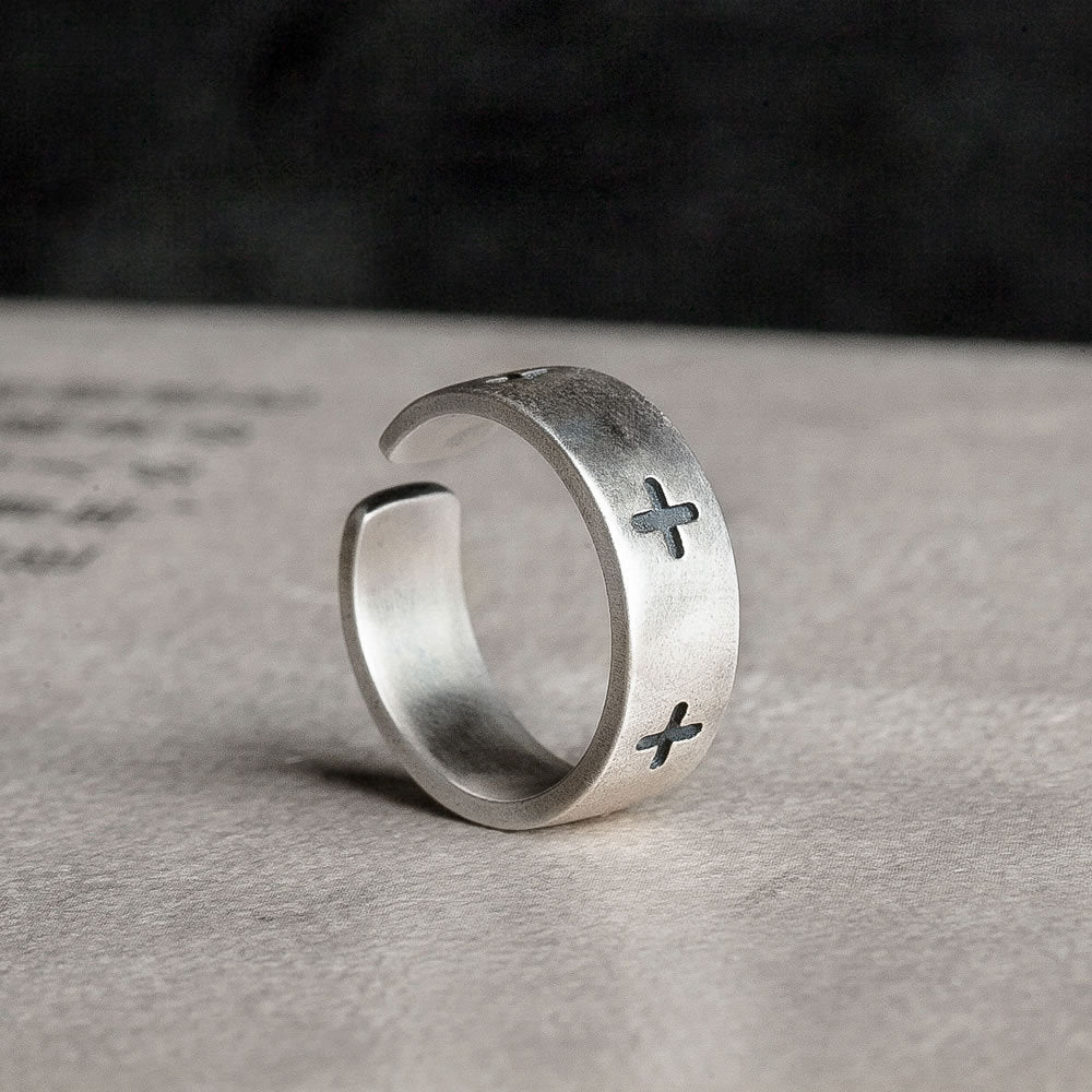 Retro Sterling Silver Cross Ring
