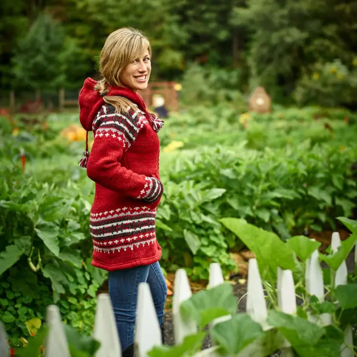 Hooded Wool Sweater Coat