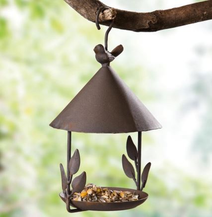 Rustic Iron Hanging Bird Feeder