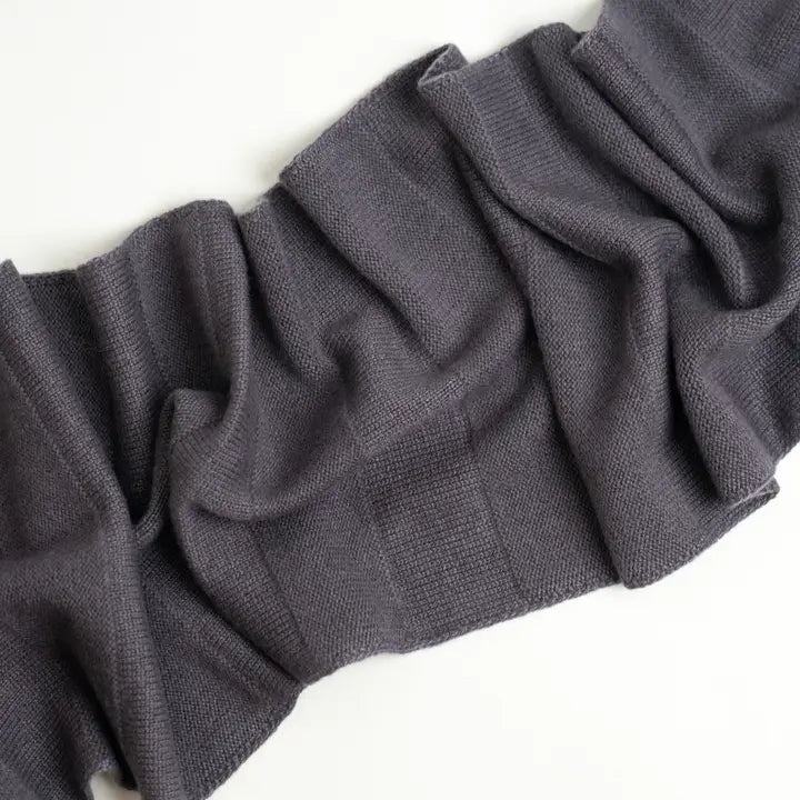 Black & Blue Checkered Pure Cashmere Scarf