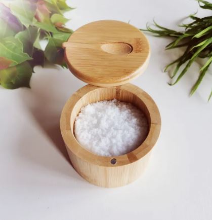 Bamboo Condiment Keeper with Spoon