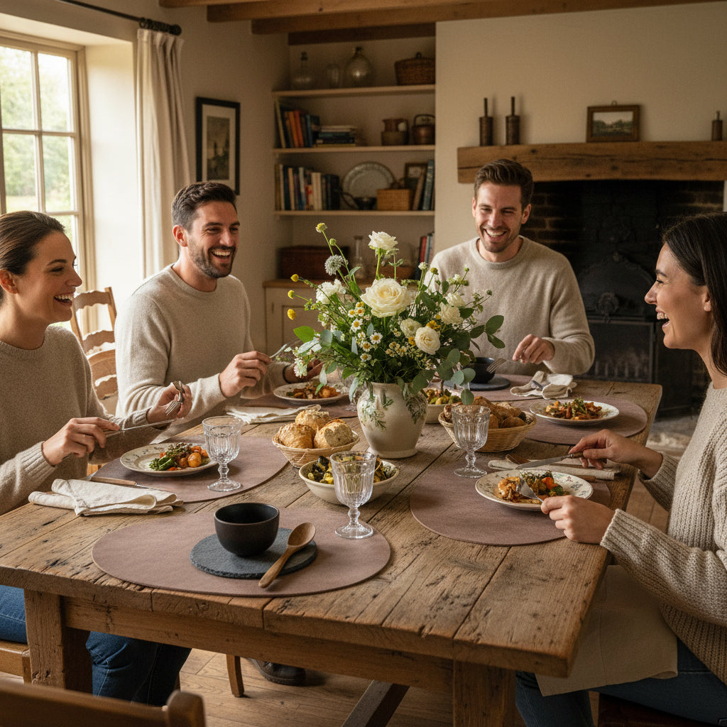 Waterproof Leather Placemat with Heat-Resistant Insulation