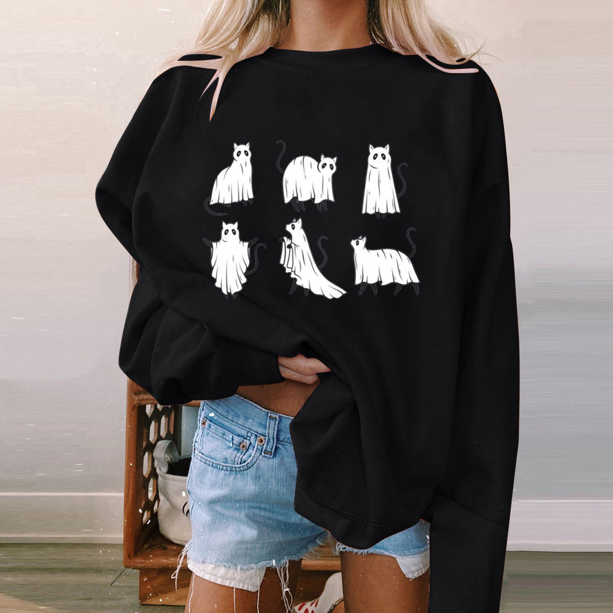 Halloween Women's Long Sleeve Padded Sweatshirt
