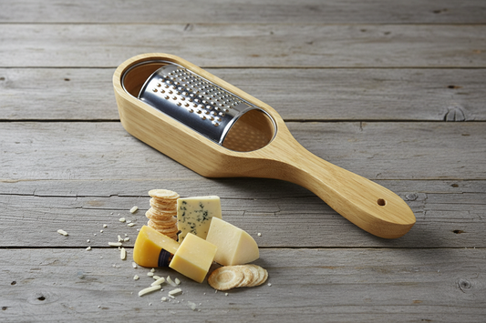 Wood Cheese Grater with Ergonomic Handle