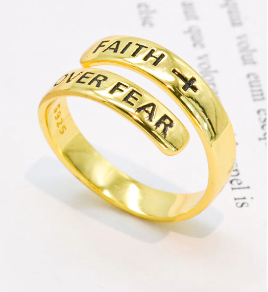 Adjustable Sterling Silver Cross Ring