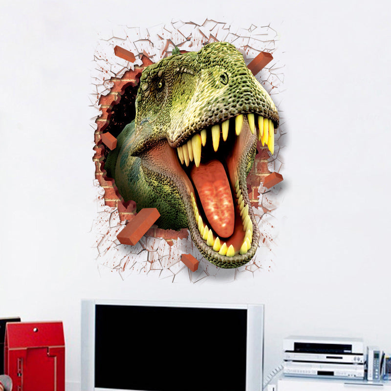 3D Wall Sticker - Dinosaur Design for Kids' Room Decor