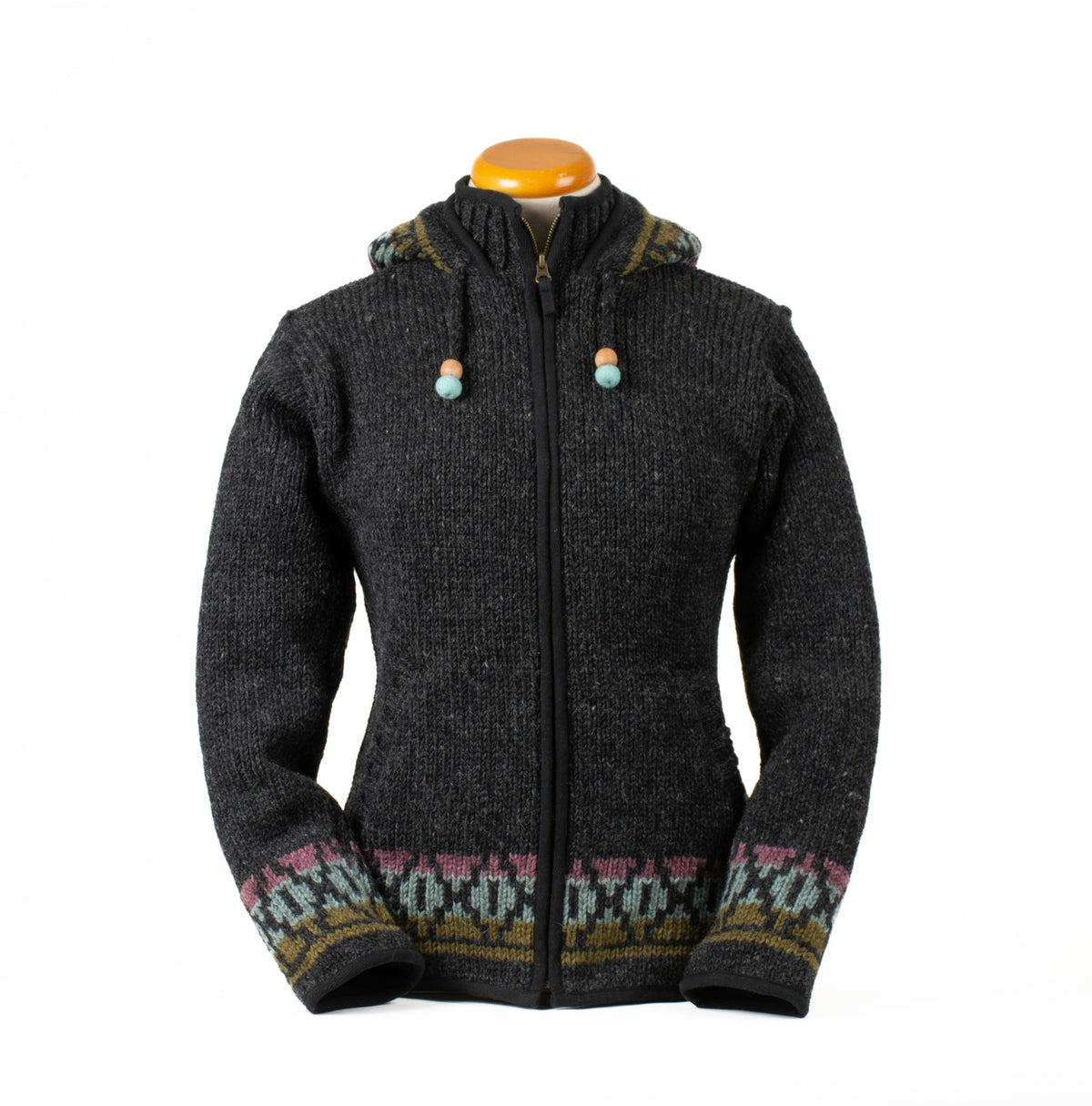 Misty Wool Knit Sweater with Lined Hood