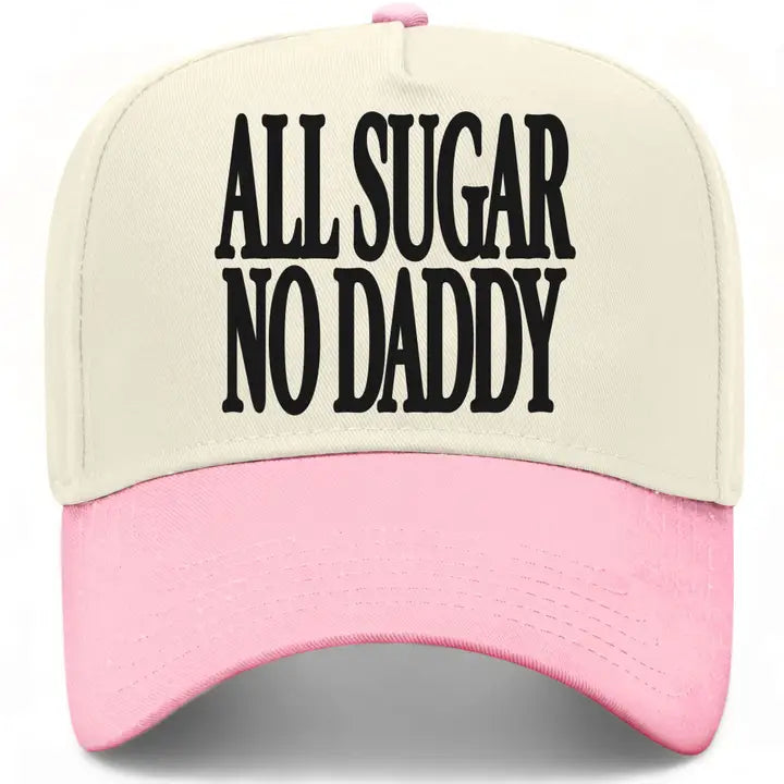 All Sugar No Daddy Trucker Hat | Pink/Natural