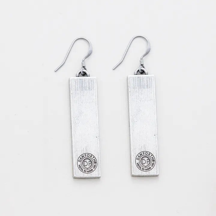 Danforth Pewter Wavesong / Bluebird Dangle Earrings